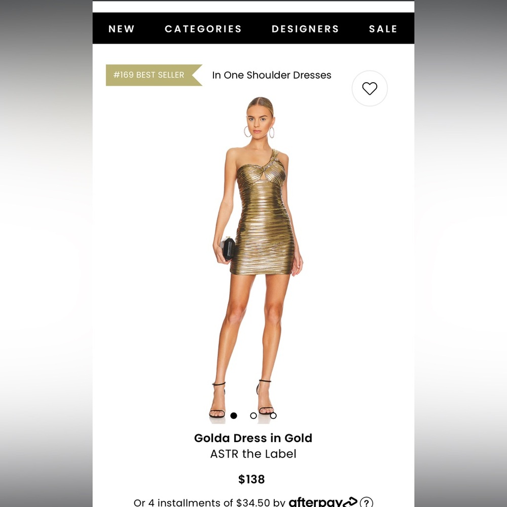 ASTR the Label Gold Golda Dress